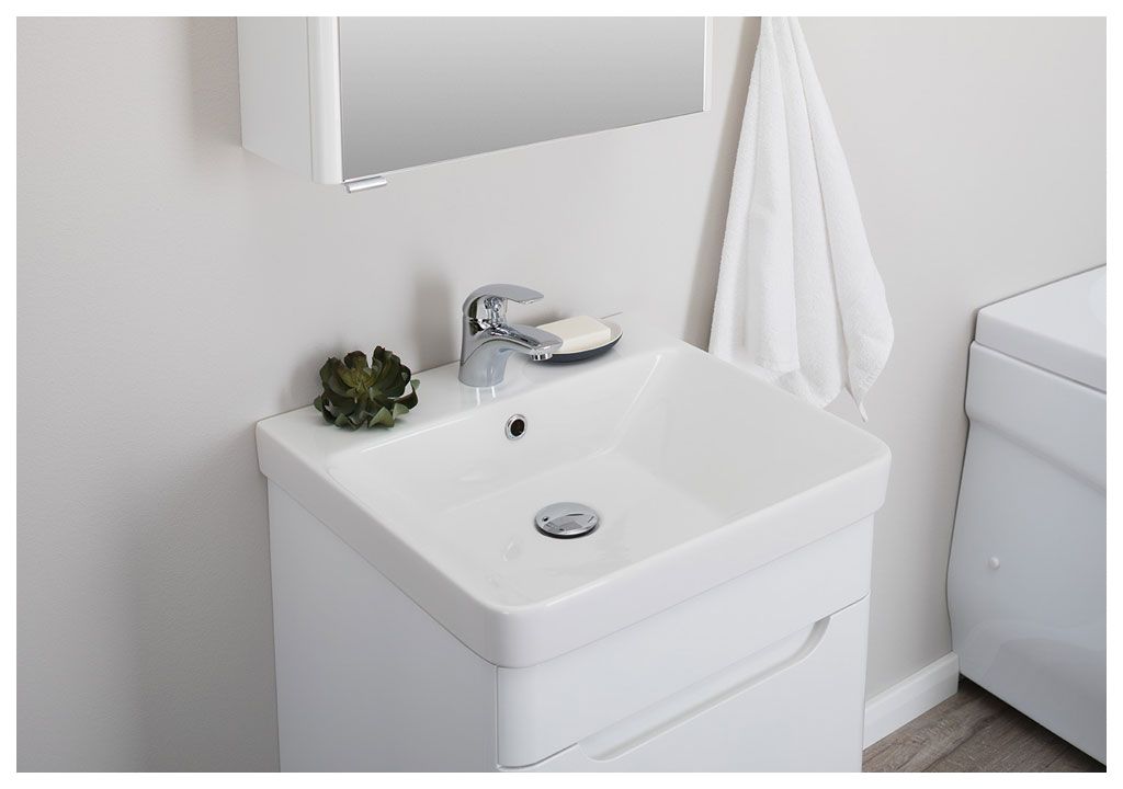 Тумба под раковину Aquanet София 50 белый sun-id-275444 - Вид №7