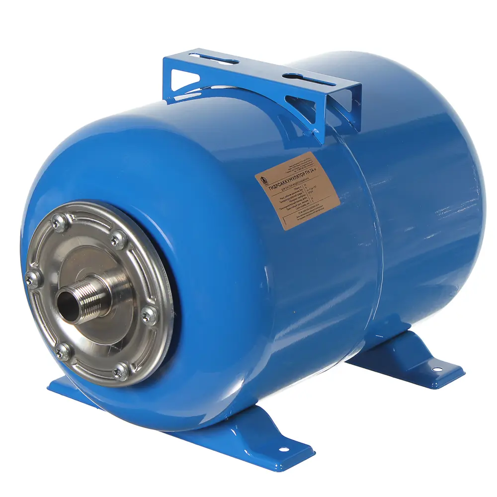 Гидроаккумулятор горизонтальный 24 л Тополь 9902 1" синий STLM-2062667