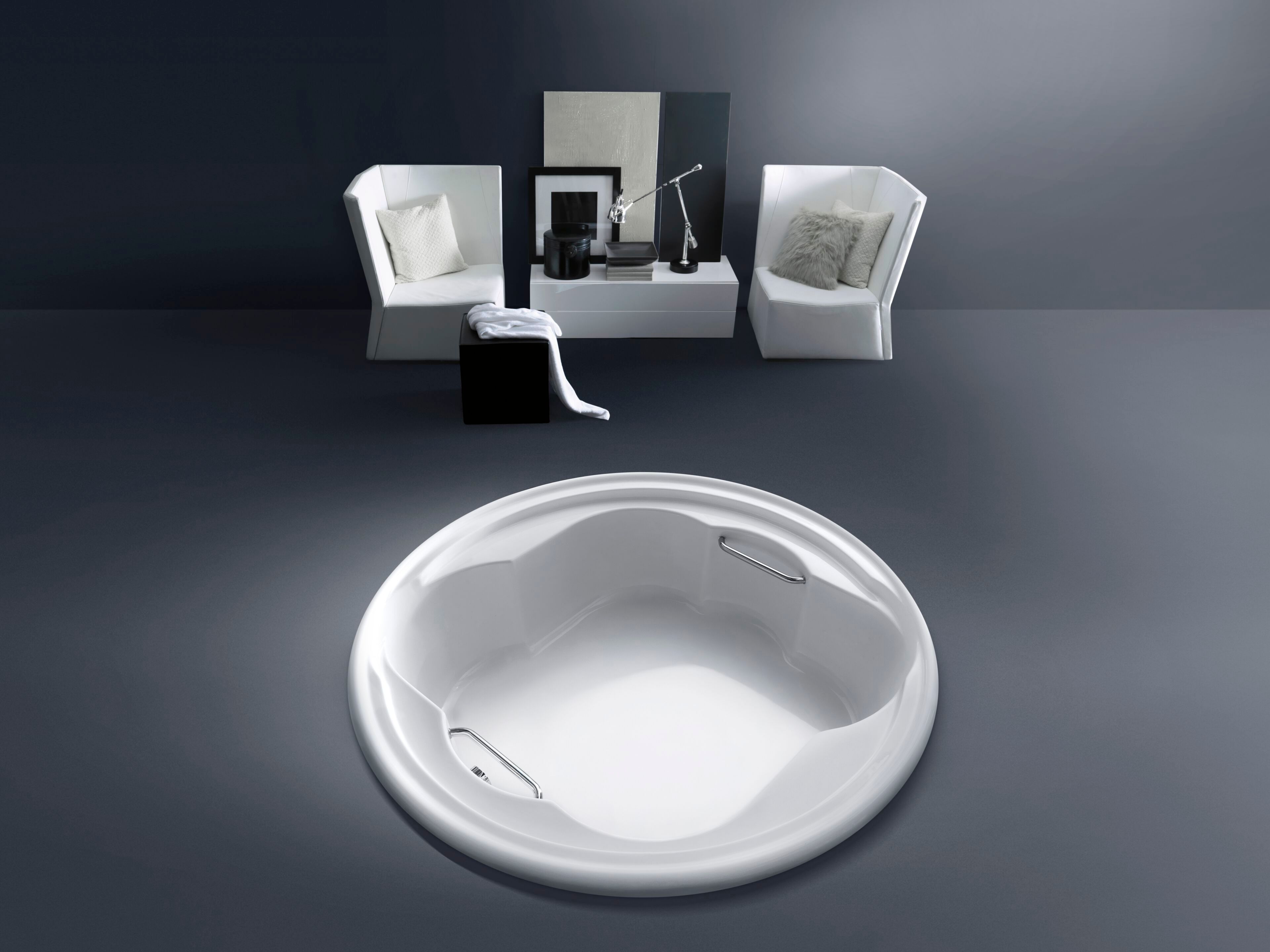 Круглая ванна с гидромассажем Gruppo Treesse мебель для ванной комнаты-классические ванны ARCH-00133038