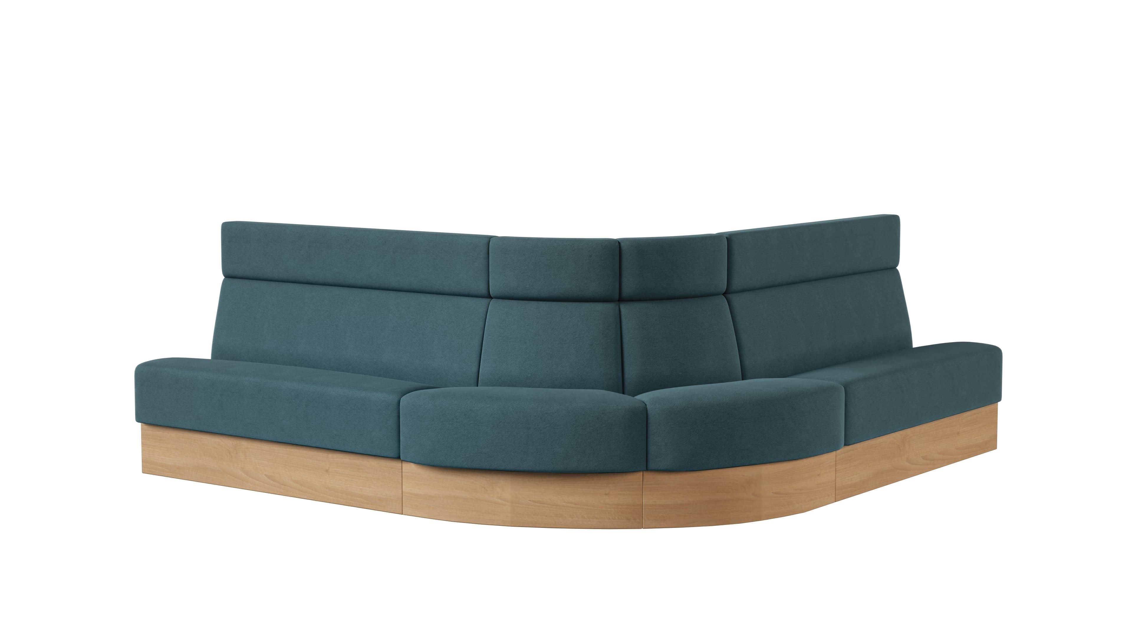 Изогнутый тканевый диван с высокой спинкой Intuit by Softrend Meeter ARCH-00151203 - Вид №2