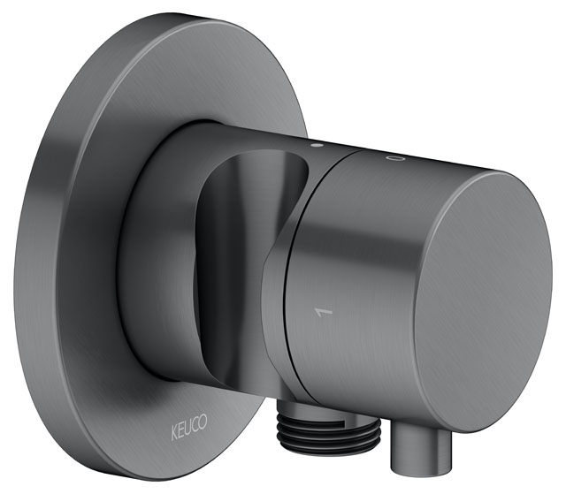 59557131201 Встраиваемый запорный вентиль с переключателем на 2 потребителя, выводом для шланга и держателем лейки DN 15 KEUCO IXMO - Вид №5