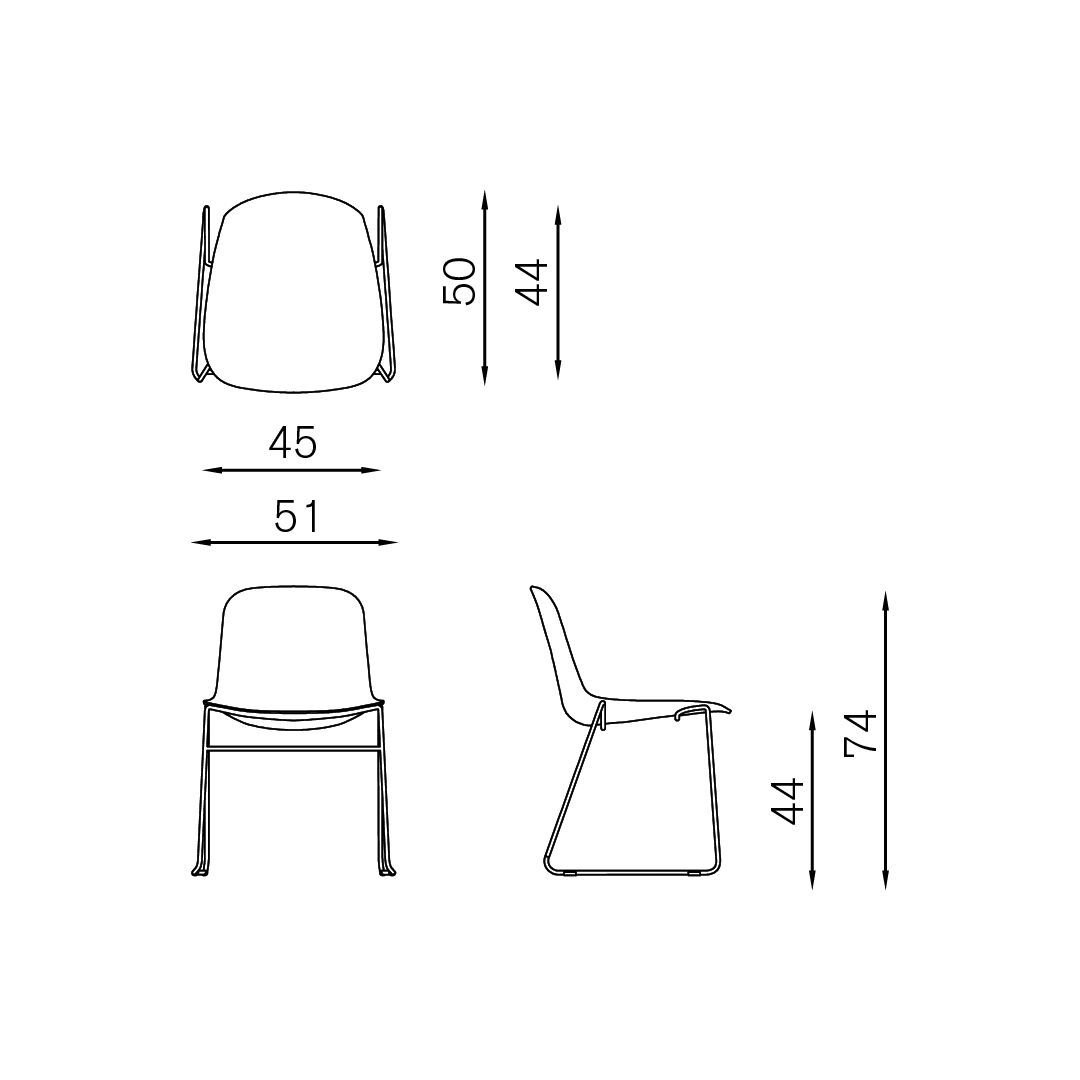 Пластиковый штабелируемый стул BALERI ITALIA I.S.I. CHAIR ARCH-00117585 - Вид №13