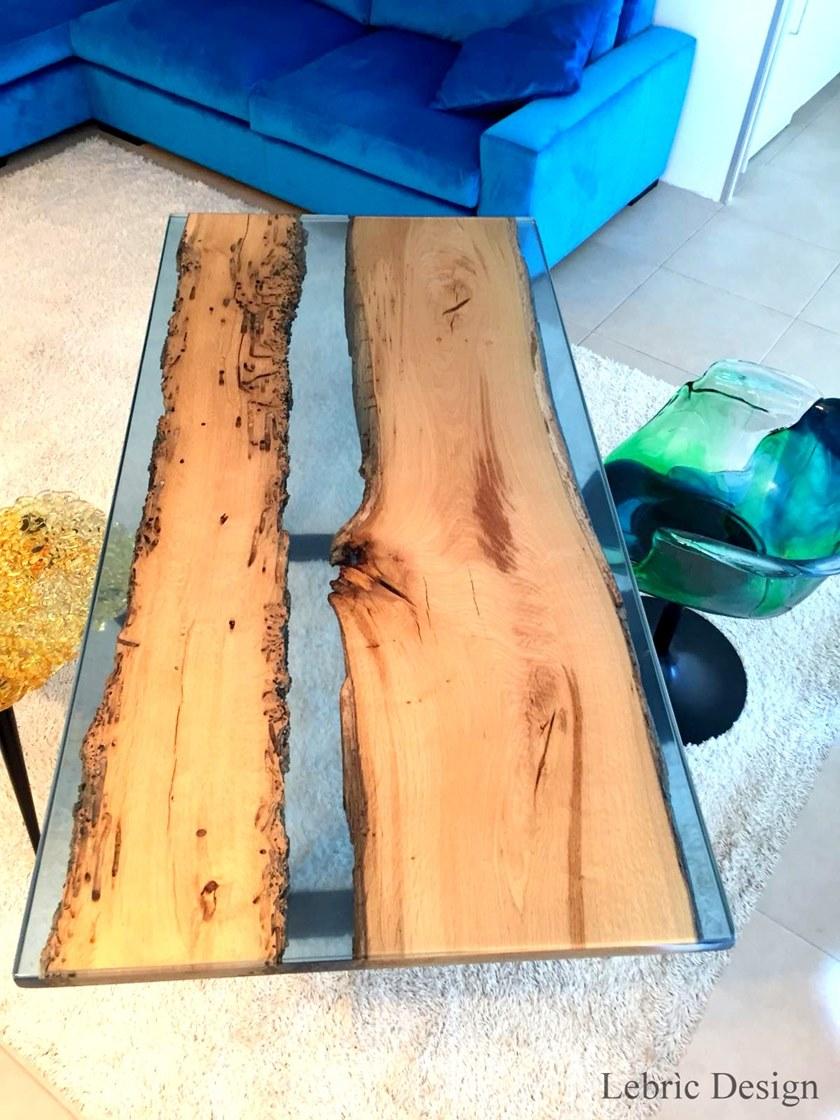 Прямоугольный обеденный стол из массива дерева Lebrìc design - legno e resina Santreyd sun-id-1425879 - Вид №3