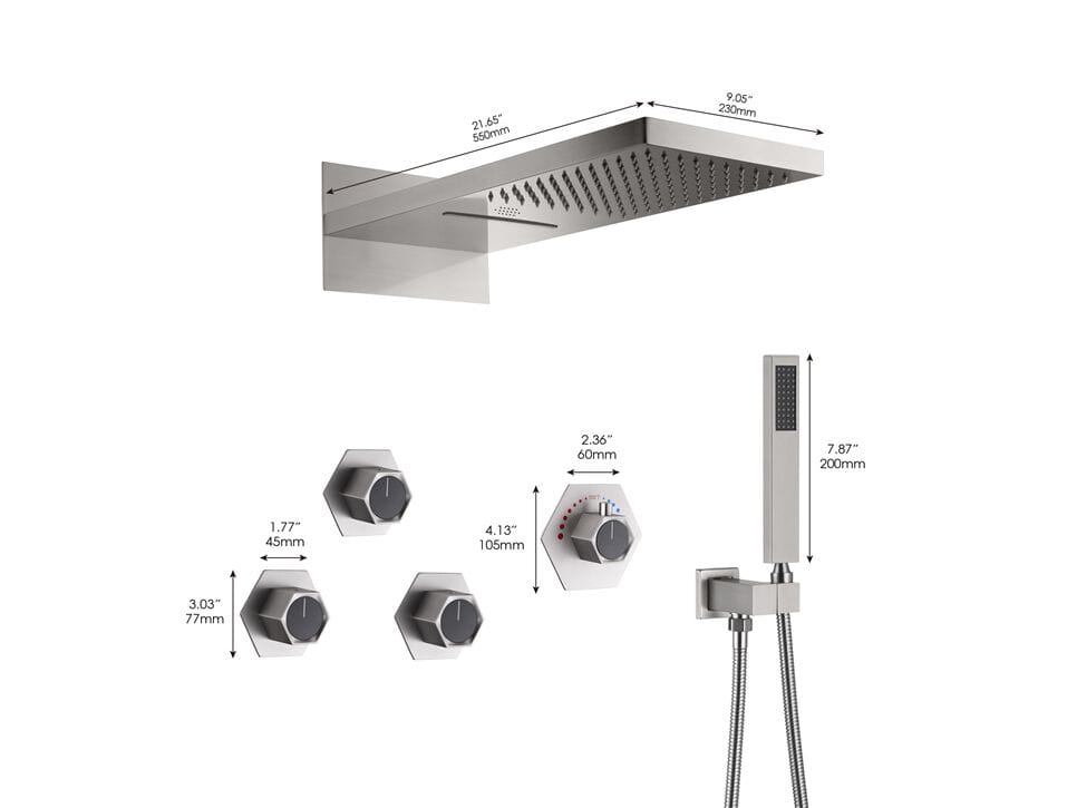 Термостатический встраиваемый душевой набор с насадкой для душа Fontana Showers питьевой фонтанчик ARCH-00137370 - Вид №8