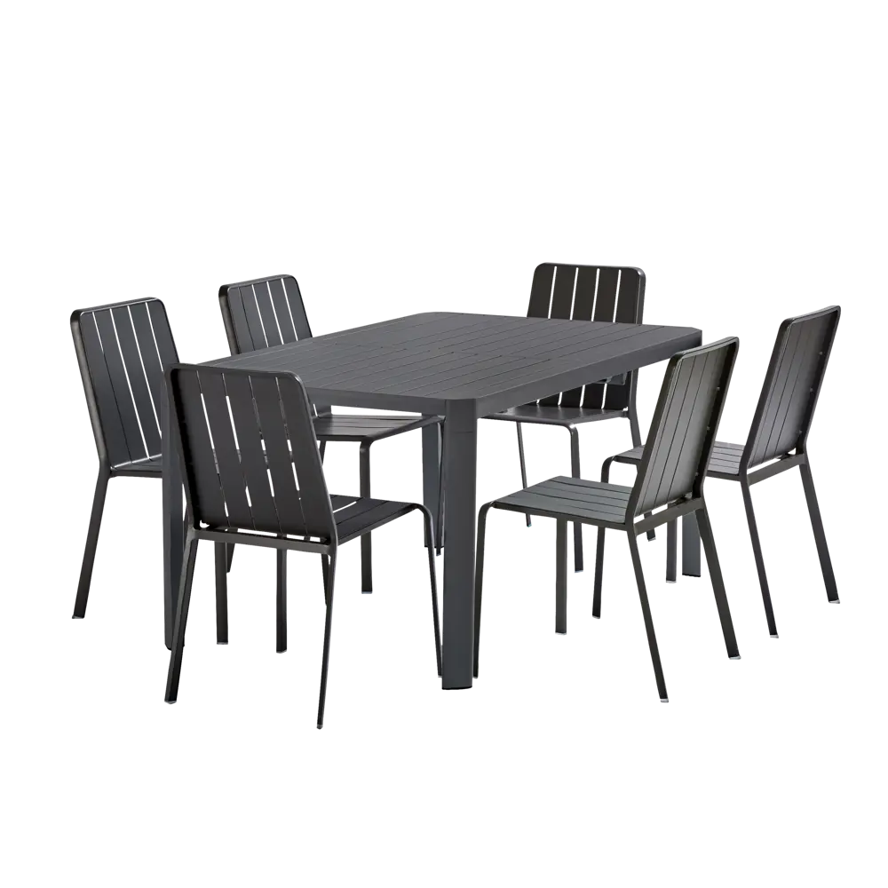 Стол раздвижной Naterial Idaho 97x149x76 см алюминий цвет темно-серый STLM-2079610 - Вид №7