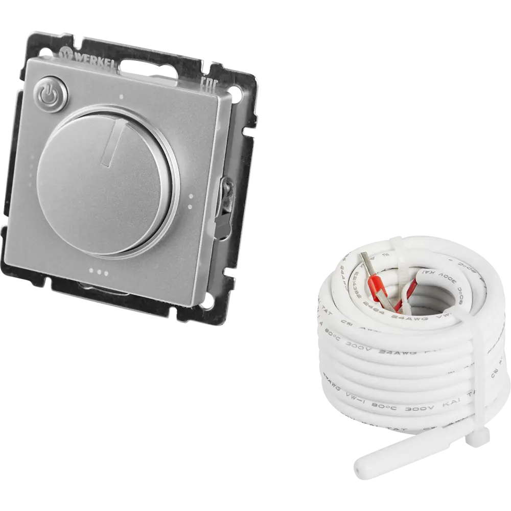 Терморегулятор для теплого пола Werkel W1151106 электромеханический 3500 Вт цвет серебристый STLM-2125625 - Вид №3