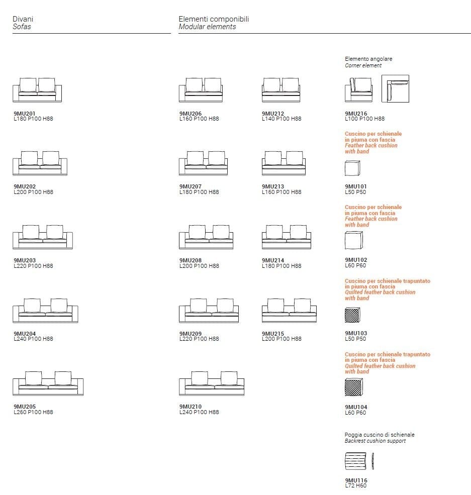 Модульный угловой диван из ткани Marelli MATHEUS ARCH-00031646 - Вид №22