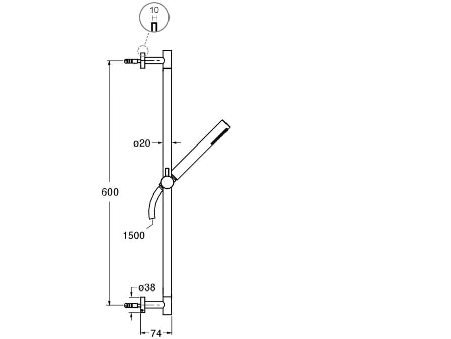 Подъемный стержень с гибким ручным душем CRISTINA Rubinetterie дополнения для душа / ванны / умывальника-Shower &amp ARCH-00011801