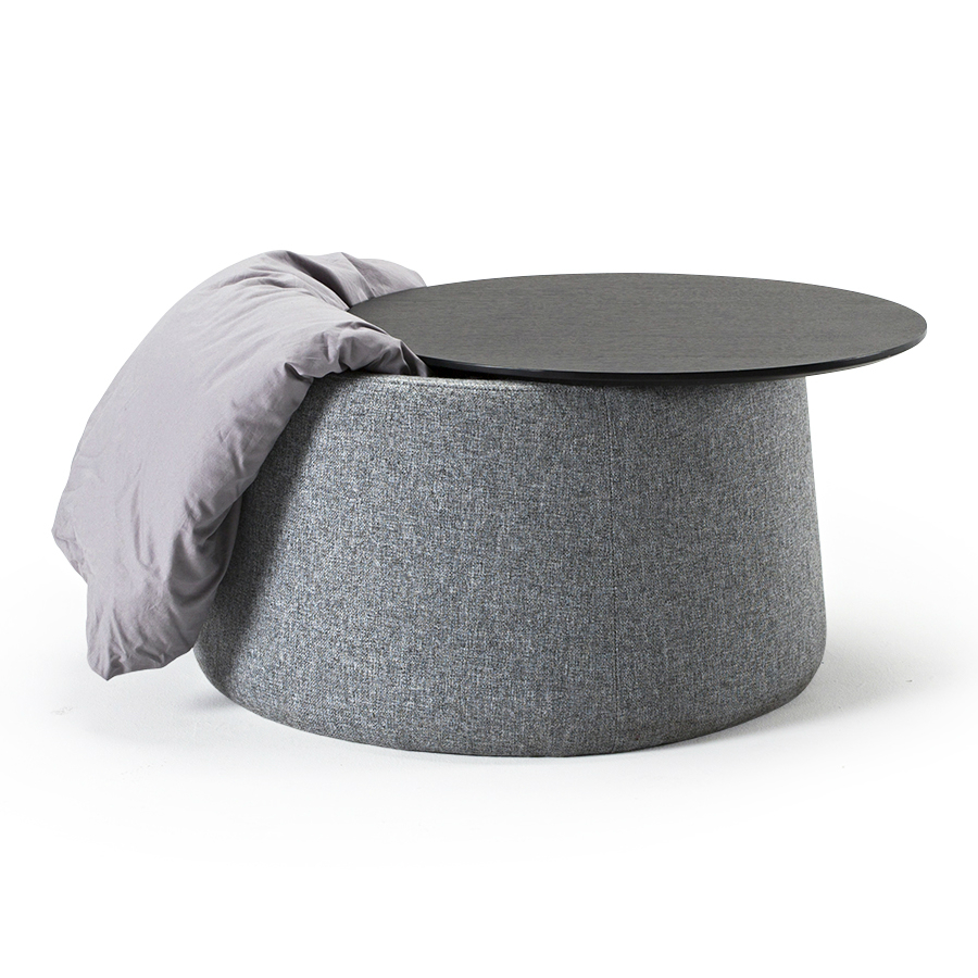 Столик для хранения со столешницей из темного дуба, 70 см, гранит Innovation Living 957602385654 - Вид №1