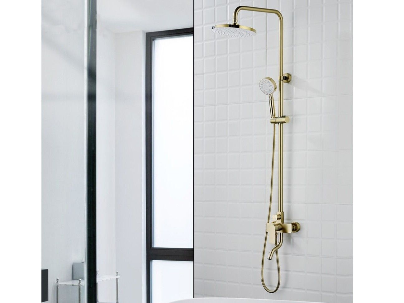 Латунная настенная душевая колонна с ручным душем Fontana Showers FS15037 ARCH-00038549