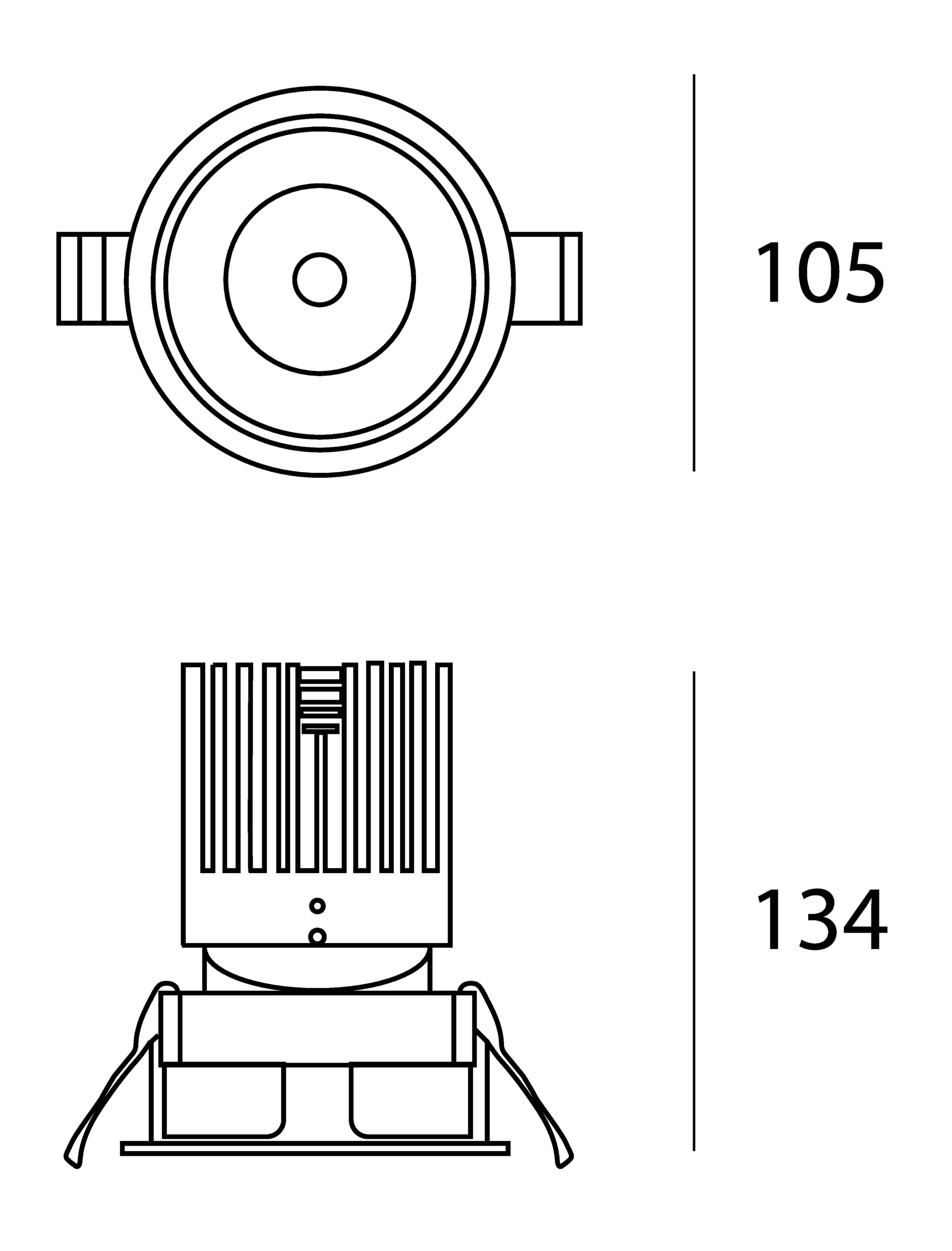 Алюминиевый утопленный круглый светодиодный прожектор Lucifero's Best ARCH-00142054 - Вид №14