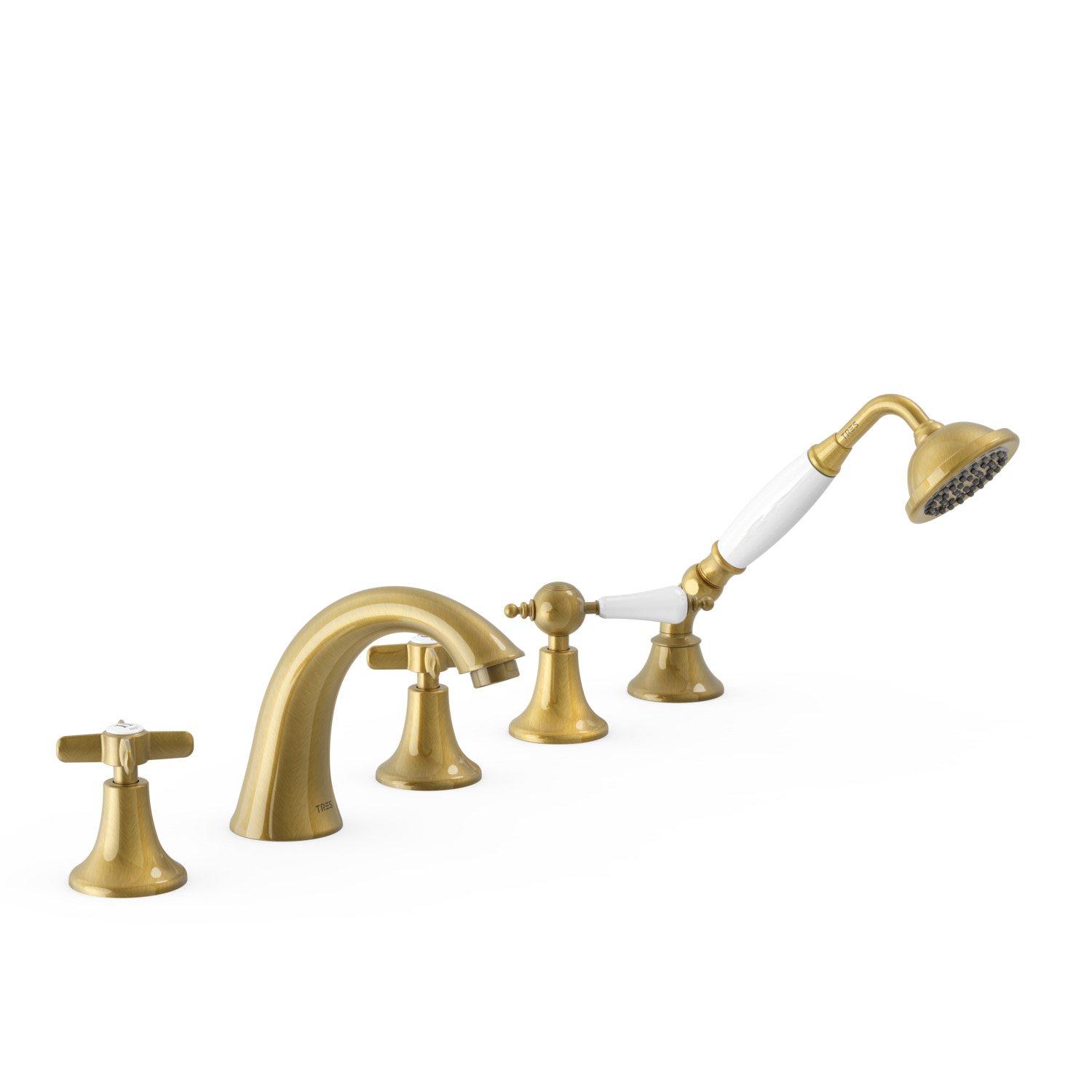 Смеситель для ванны TRES CLASIC с двумя ручками -24214602LV TRES 