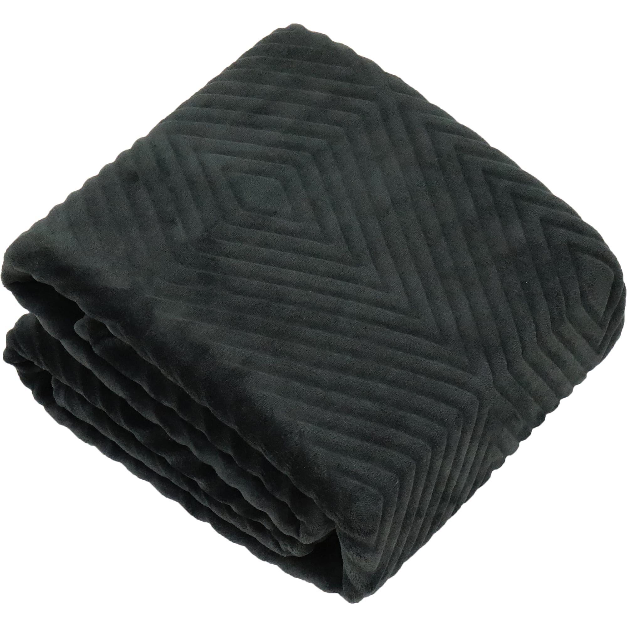 83146987 Плед 180x200 см фланель цвет серый Geometric Santreyd