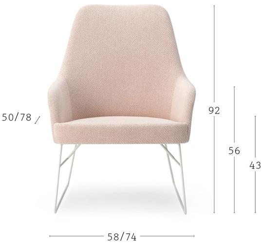 Billiani Кресло из ткани с подлокотниками Spy 662 - Вид №1