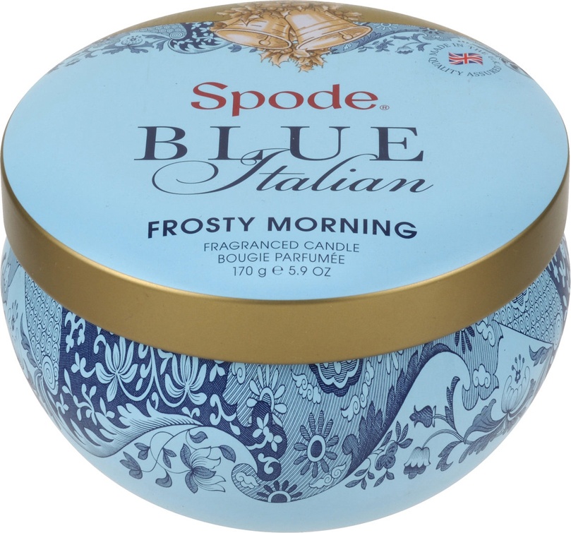 10615155 Spode Свеча в жестяной банке 9см "Голубая Италия" Воск 
