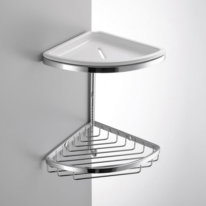 B9601 Полочка-решётка угловая двухъярусная 18x18 см COLOMBO Angolari Colombo Design