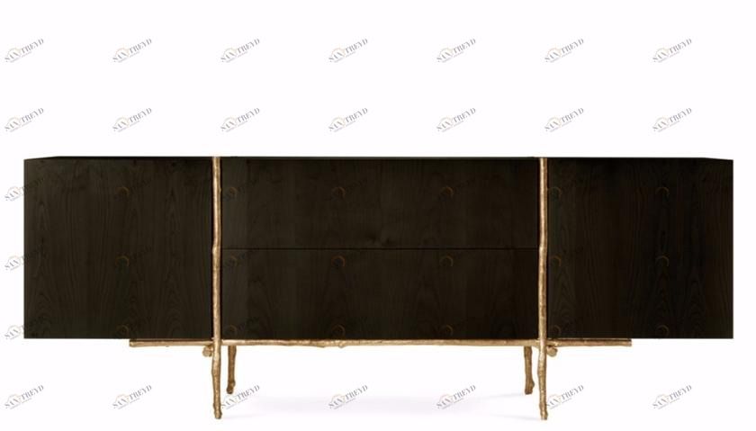 Ginger & Jagger Комод из фанерованной древесины с распашными дверцами с ящиками Earth to earth sun-id-1425971