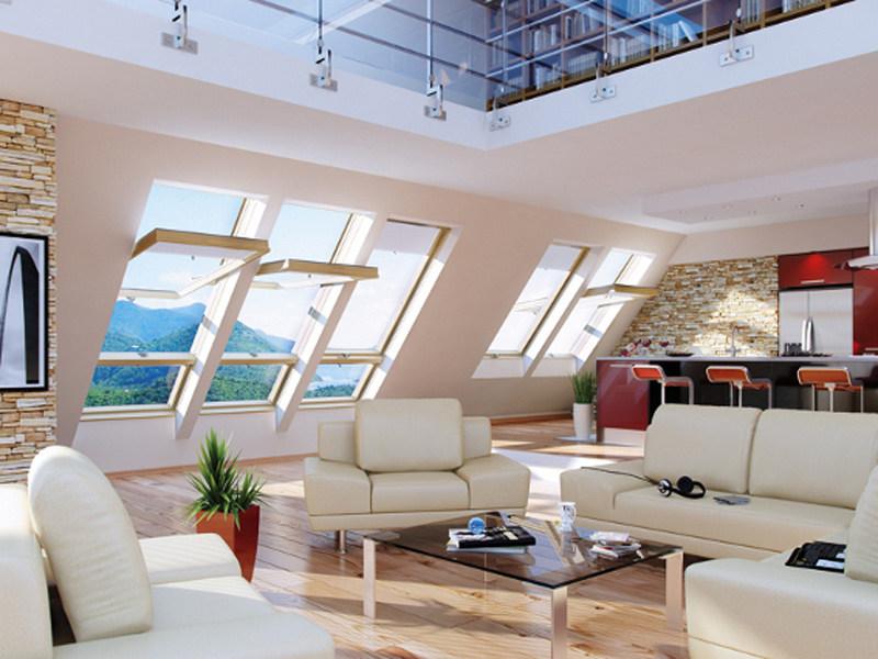 Откидное мансардное окно Finestra con asse di rotazione decentrato Santreyd sun-id-1407190 - Вид №4