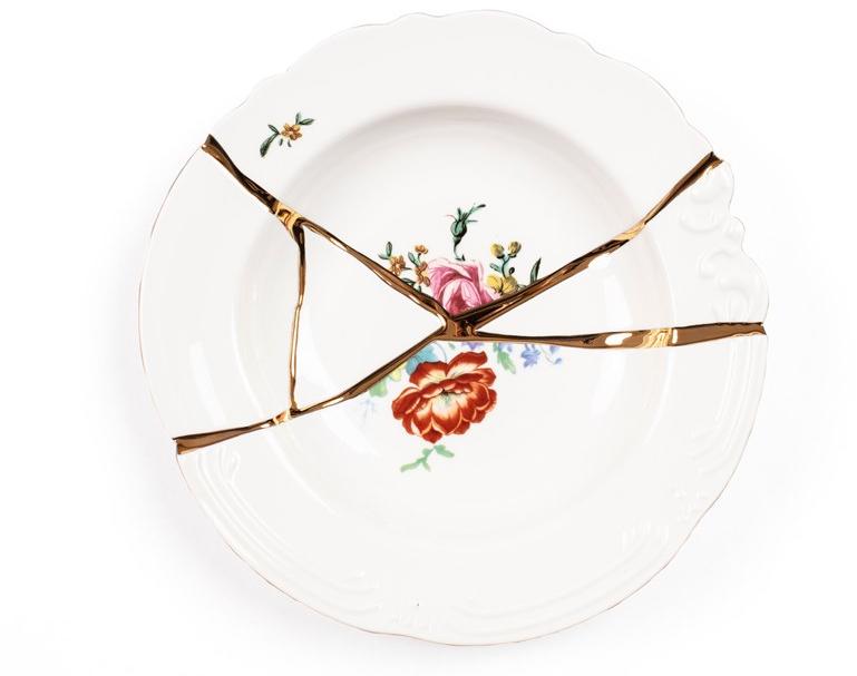 Seletti Суповая тарелка из фарфора Kintsugi sun-id-1345582 - Вид №1