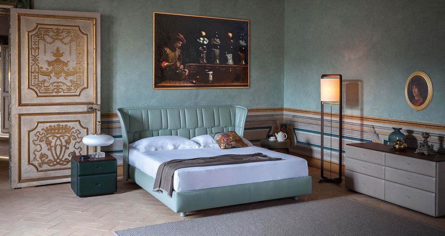 Кожаная двуспальная кровать с мягким изголовьем Poltrona Frau ночь-кровати ARCH-00118590 - Вид №4