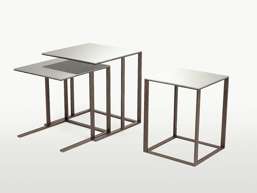 Квадратный зеркальный стеклянный журнальный столик Maxalto Elios ARCH-00114773