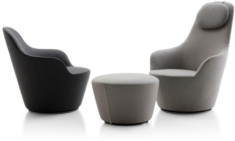 B&B Italia Кресло из ткани с подлокотниками Harbor Ha80b - Вид №1