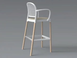 GABER Табурет из технополимера с подлокотниками Panama