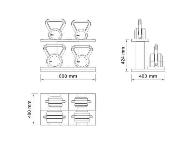 Набор гирь из нержавеющей стали и дерева PENT Lova ARCH-00101801 - Вид №5