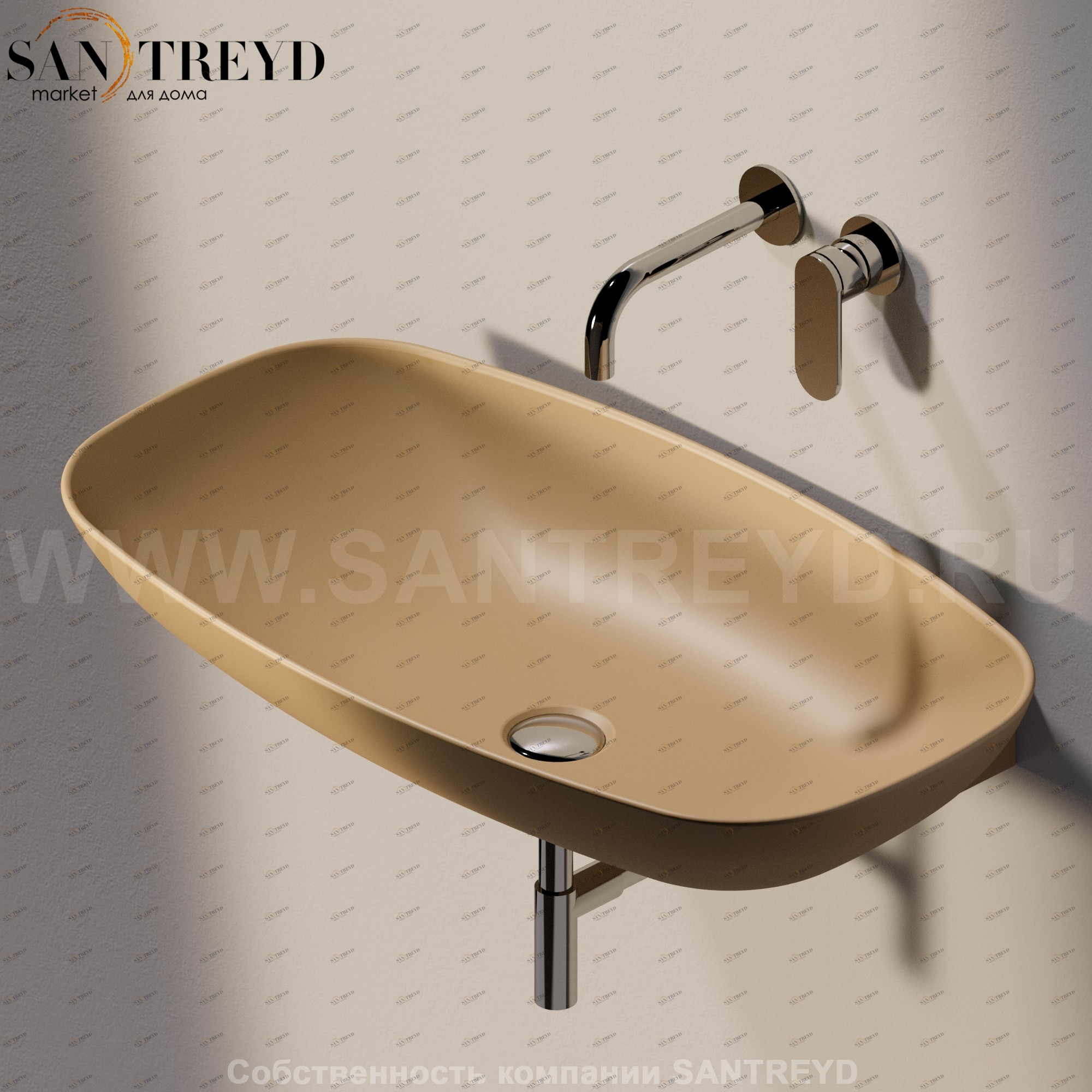 ND75L.9004 Подвесная раковина настенная прямоугольная Ceramica Flaminia Nuda