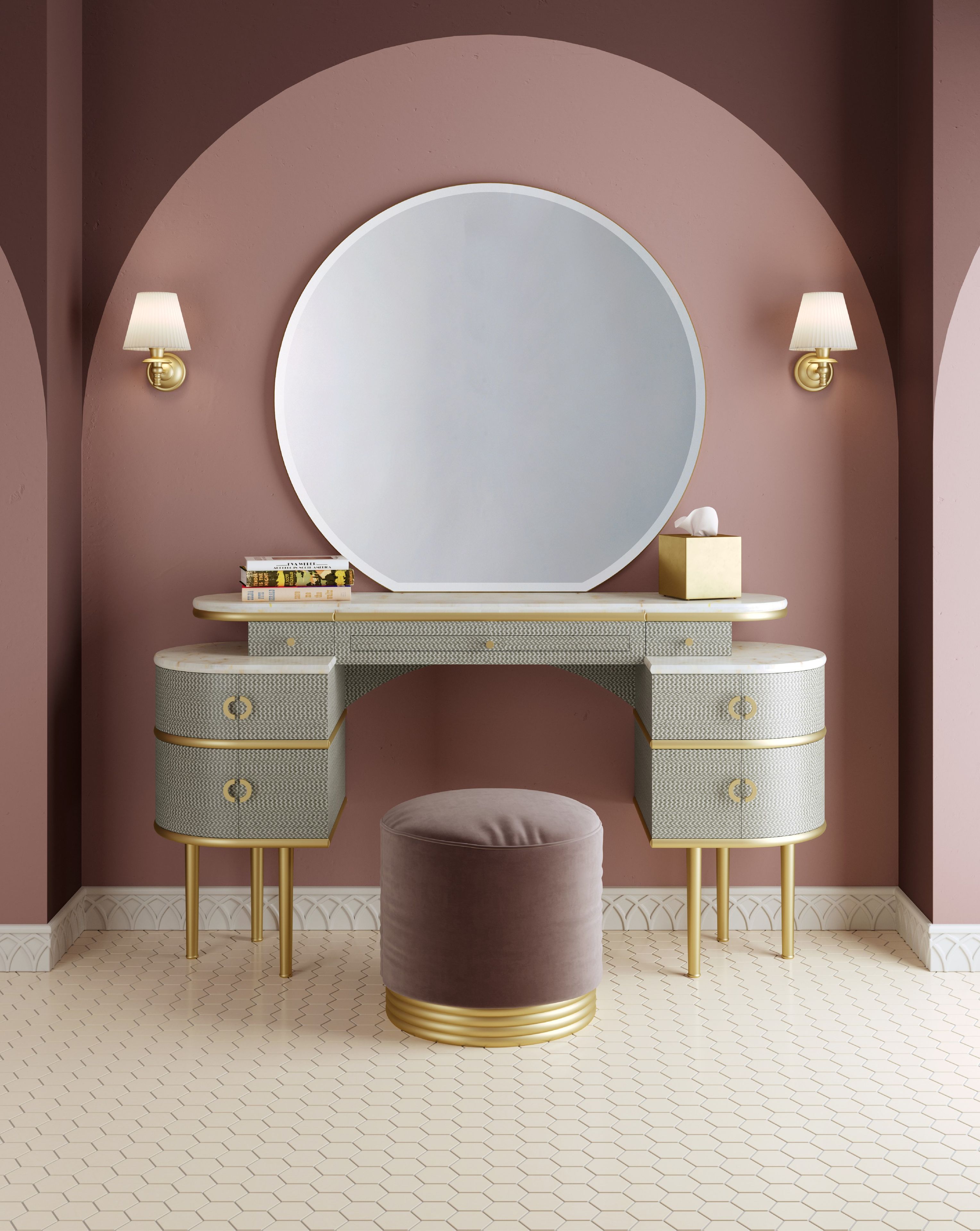 Круглый пуф из ткани Devon&Devon Zelda ARCH-00094443 - Вид №6