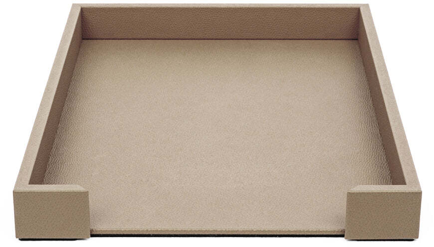 Поднос для писем - 35X26,5XH4 см / зернистая кожа_coffee