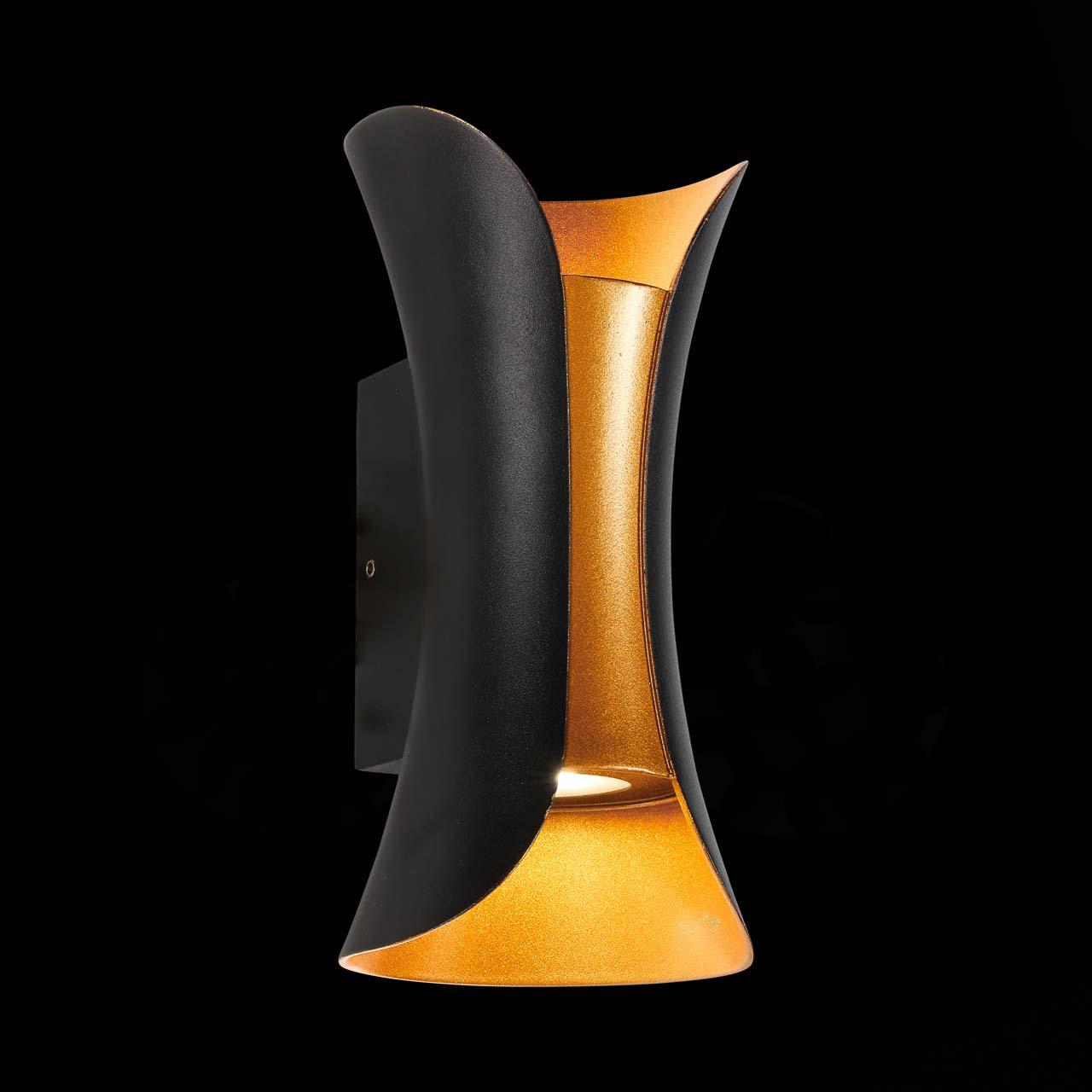 Уличный настенный светодиодный светильник чёрный ST Luce Cosetto SL1584.401.01 ST LUCE COSETTO 00-3898384 Черный  - Вид №3