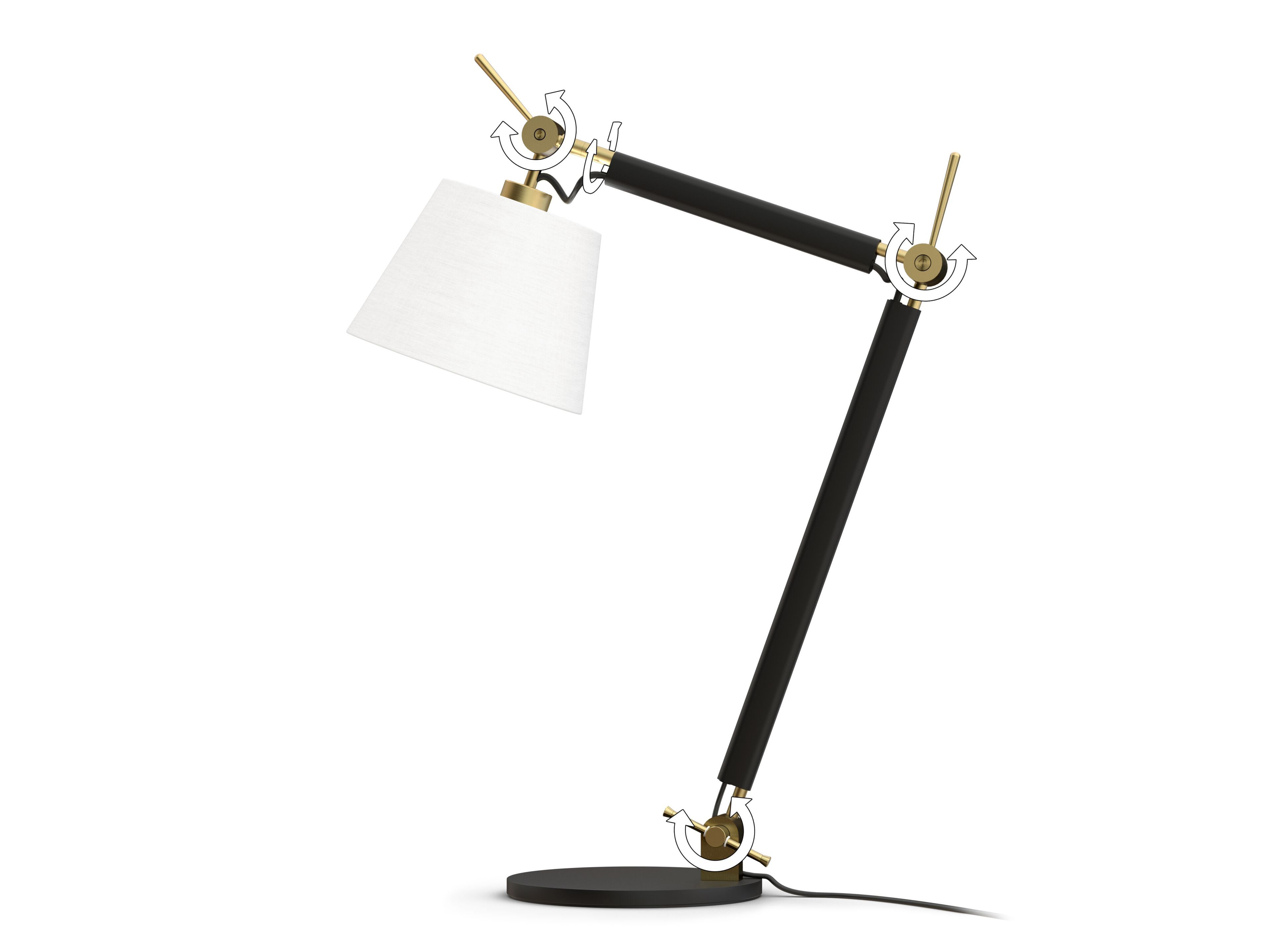 Металлическая настольная лампа с гибкой рукояткой Valaisin Grönlund Visual ARCH-00142951 - Вид №3
