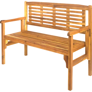 Скамья садовая складная 120x54x91 см дерево светло коричневая
