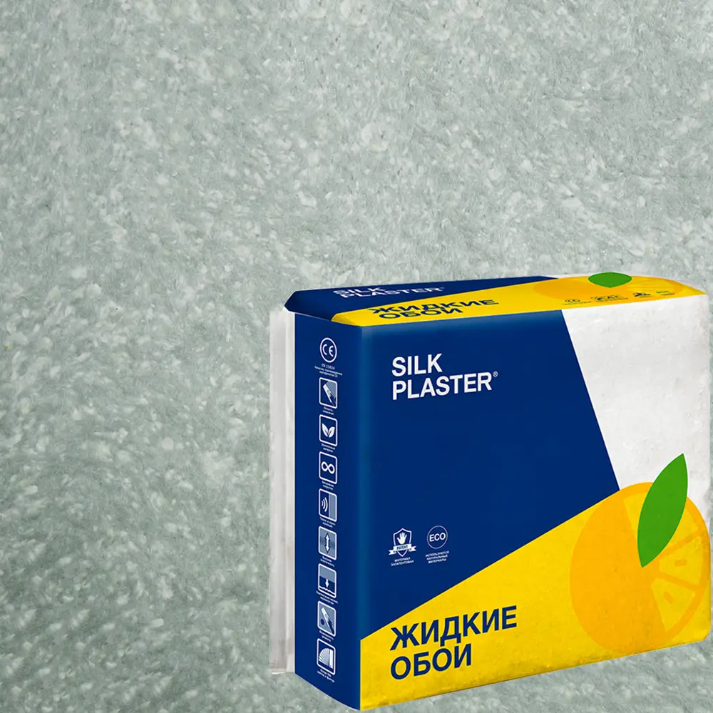 82736079 Жидкие обои Silk Plaster Absolute А307 0.83 кг цвет серо-зеленый STLM-0035101