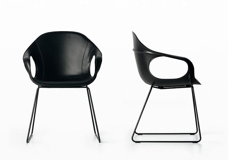 Кожаный стул с подлокотниками Kristalia ARCH-00064449