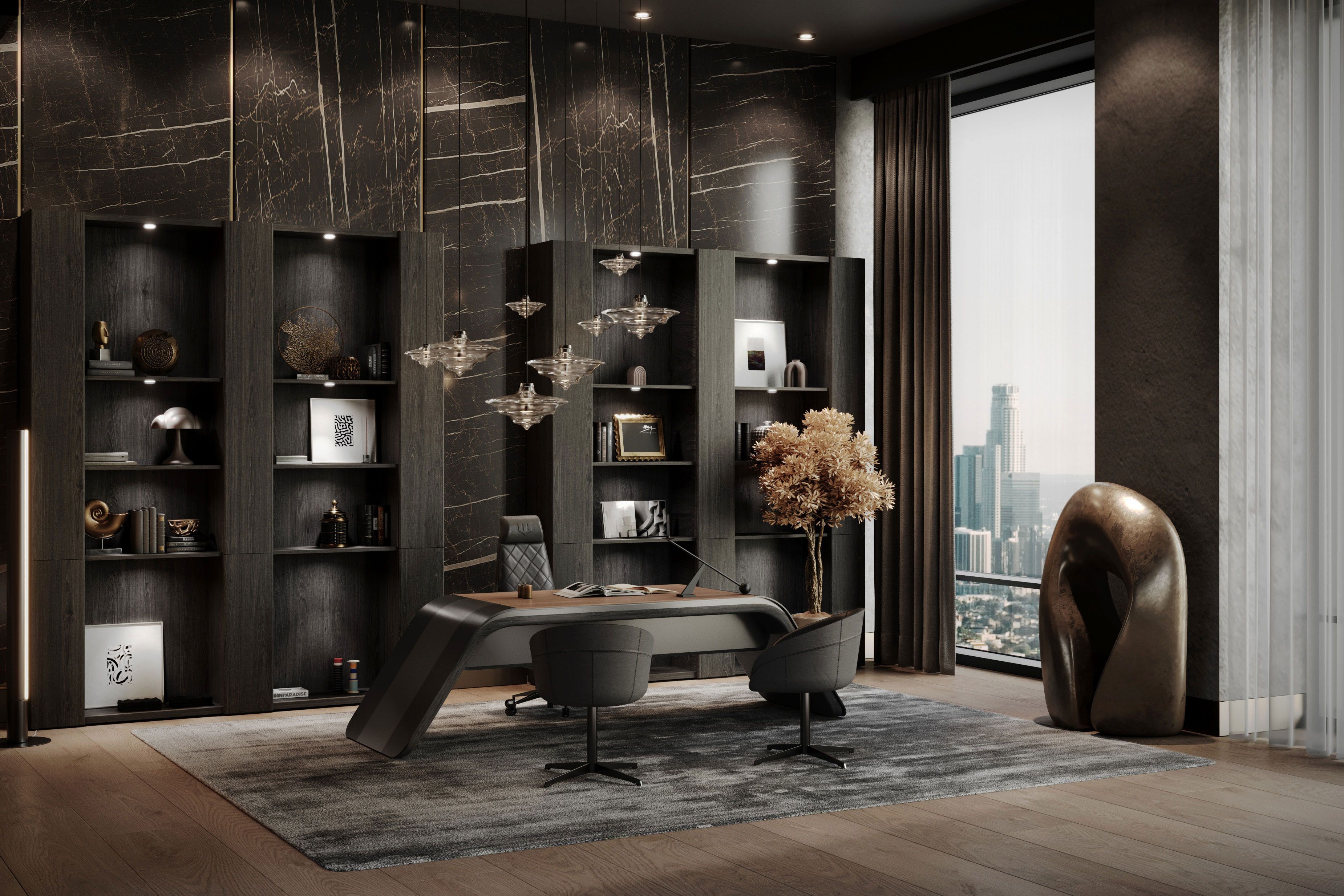 Кожаное офисное кресло Wayne Enterprises Home Collection WE-173 ARCH-00040830 - Вид №4