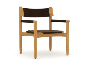 Садовое кресло из тикового дерева с подлокотниками