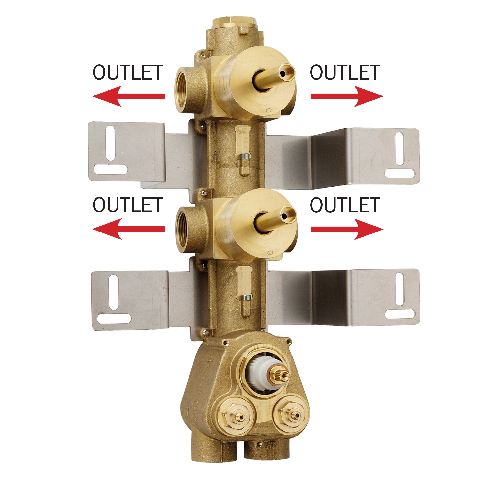Z031204 + Z030270000 Смеситель & запорный кран Oki 4 Outlets HP BOSSINI  - Вид №1