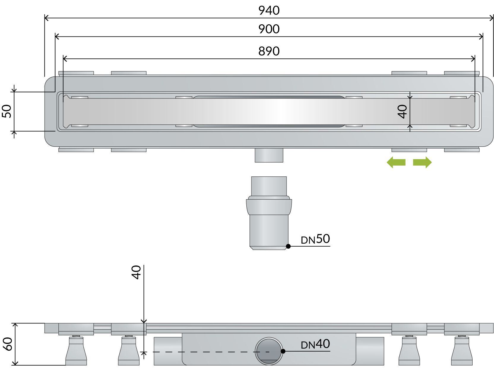 Слив для душа ABS OMP Unseen ARCH-00138544 - Вид №1