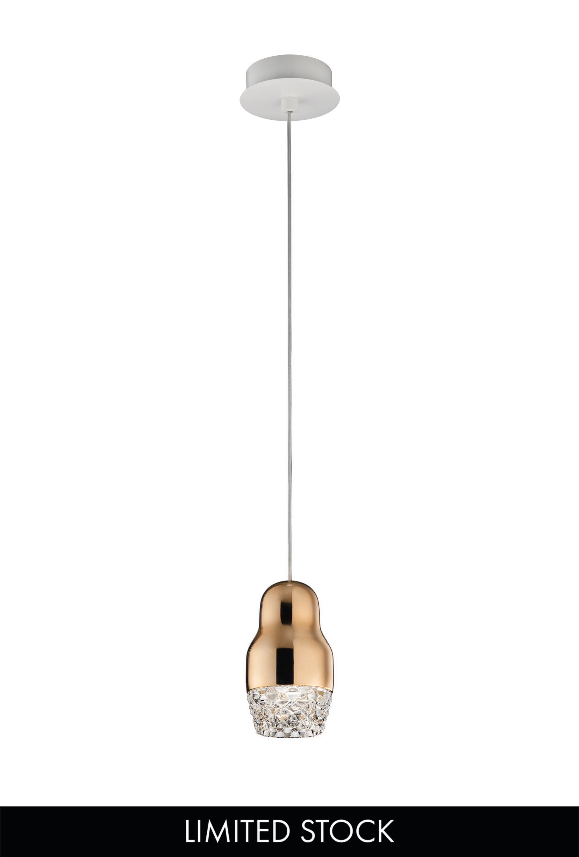 Алюминиевый и стеклянный подвесной светильник AXOLIGHT Fedora ARCH-00010389 - Вид №3