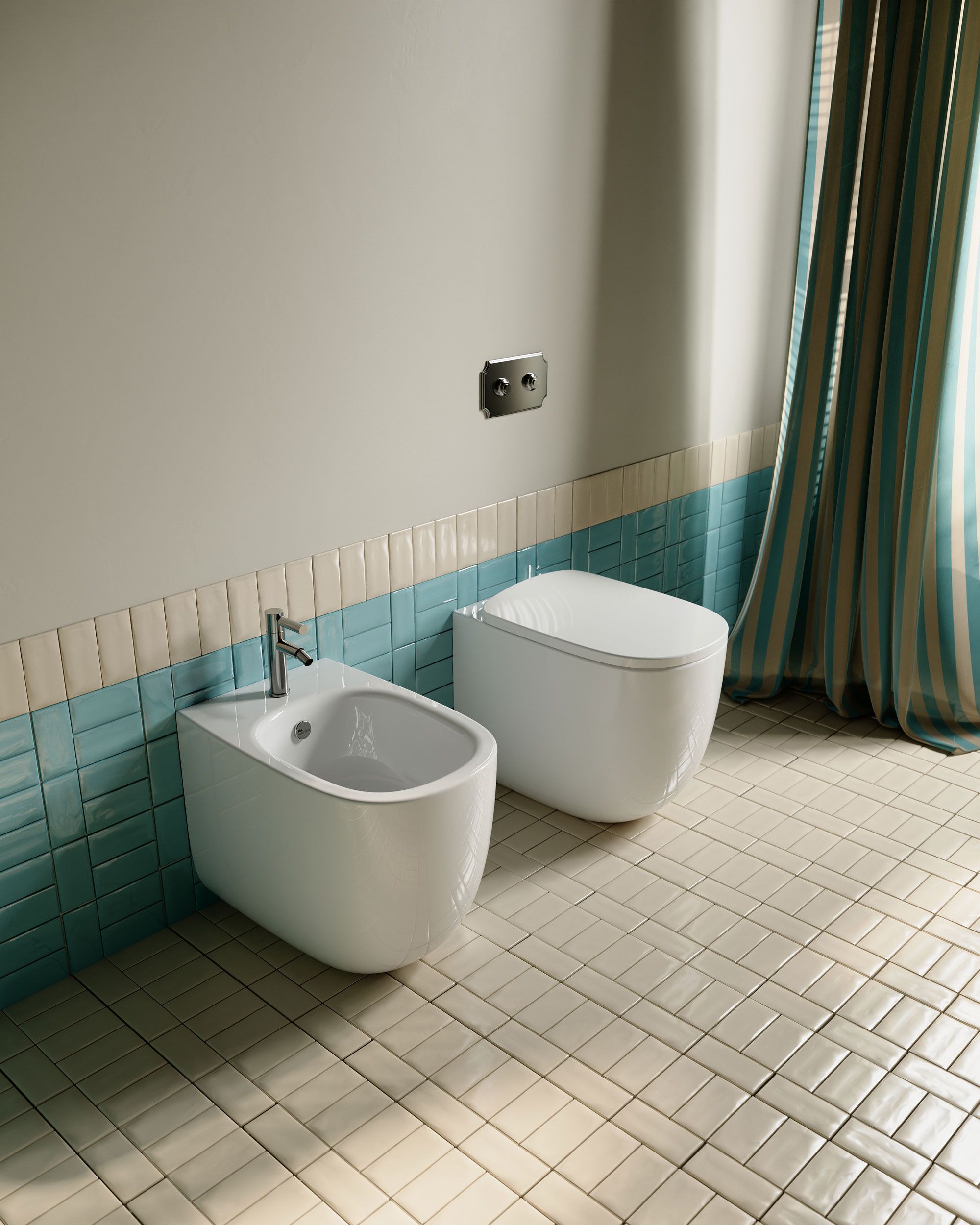 Керамическая напольная стена Wc Wire ArtCeram шелк ARCH-00025538