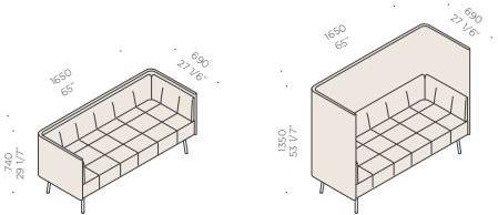 Martex Диван из ткани с высокой спинкой Inattesa sun-id-1391920 - Вид №3