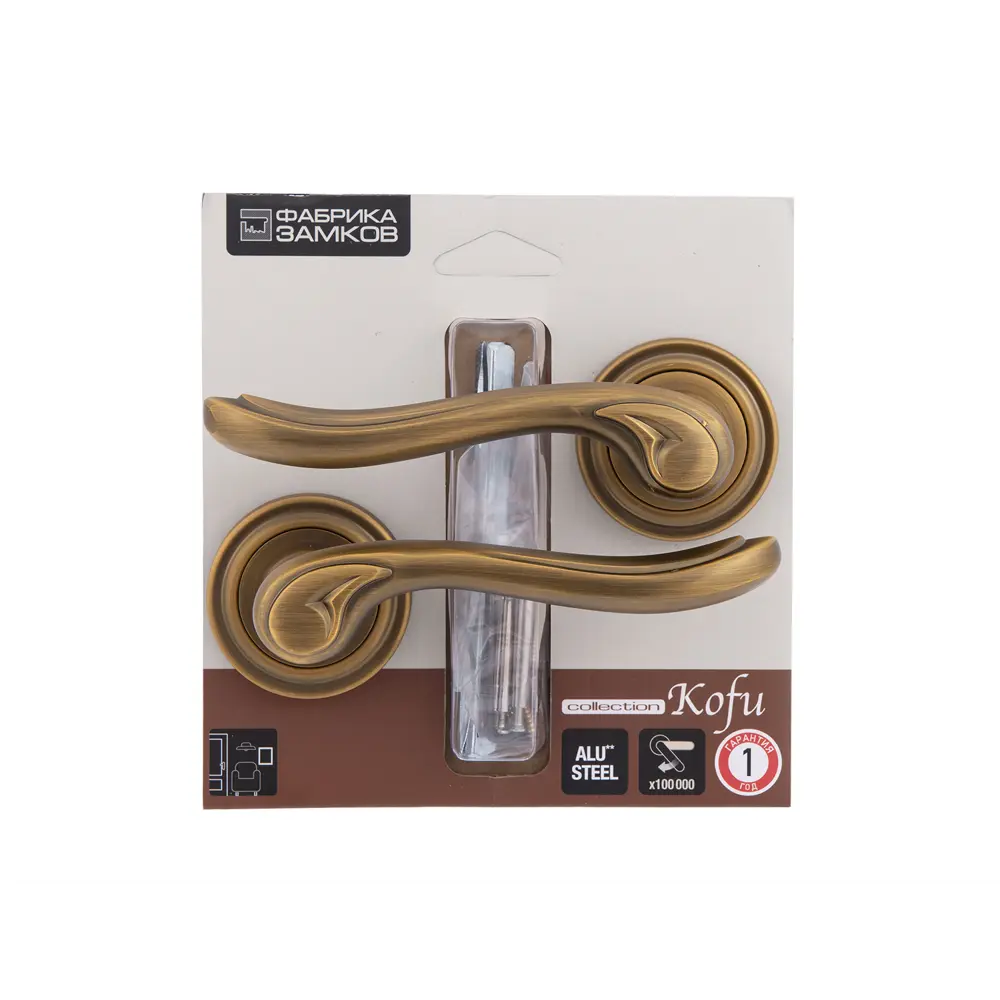 Дверные ручки Фабрика замков Chambord, без запирания, цвет кофе STLM-2053276 - Вид №2