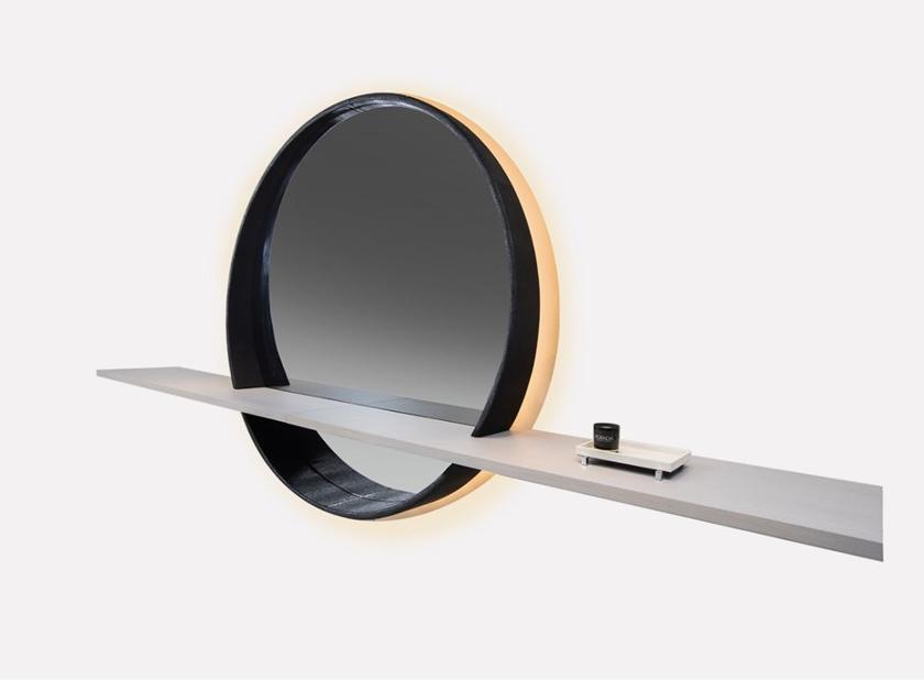 MORADA Деревянное зеркало с полкой Rondo Rondo mirco - Вид №1