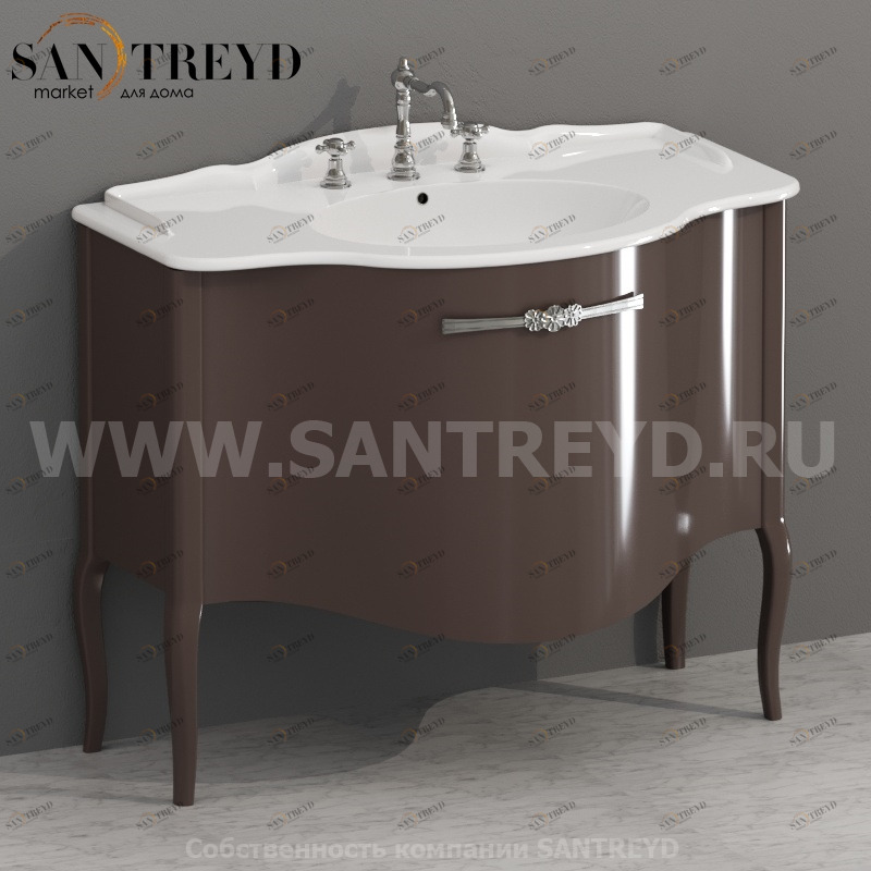 PS110CL Напольная тумба 82 см цвет Какао с молоком Globo Paestum Италия Ceramica Globo