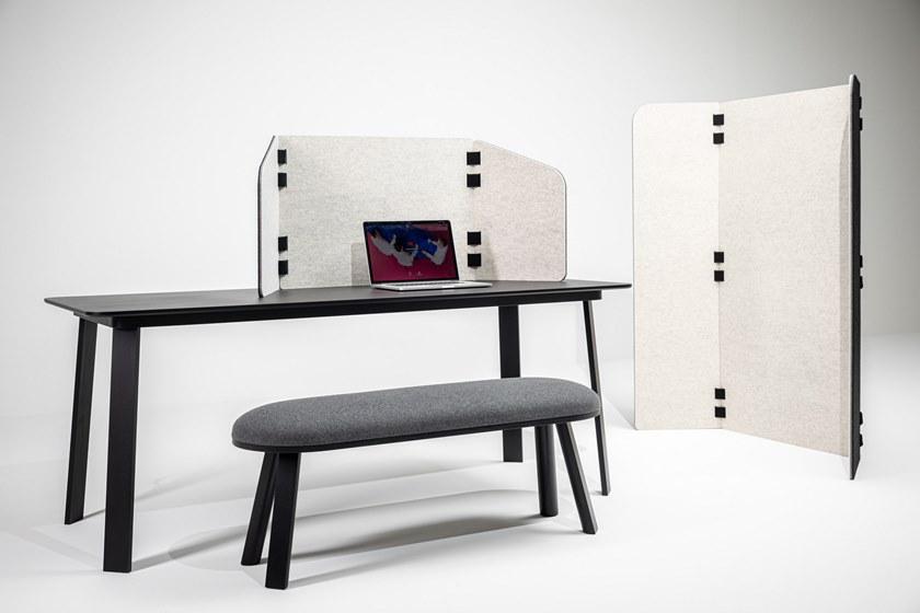 BuzziSpace Отдельностоящая мобильная звукопоглощающая офисная перегородка из переработанного домашнего животного Buzzitripl sun-id-1429719 - Вид №2