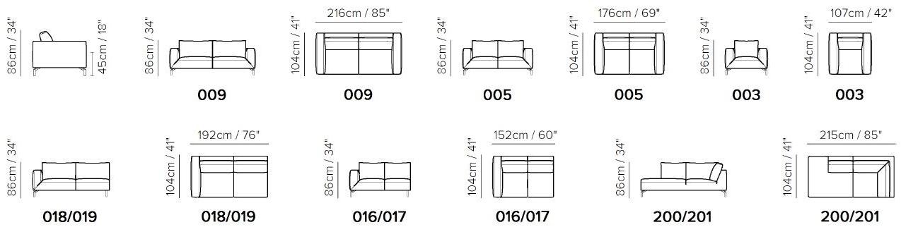 Natuzzi Кожаный диван с шезлонгом Golf sun-id-1513109 - Вид №3