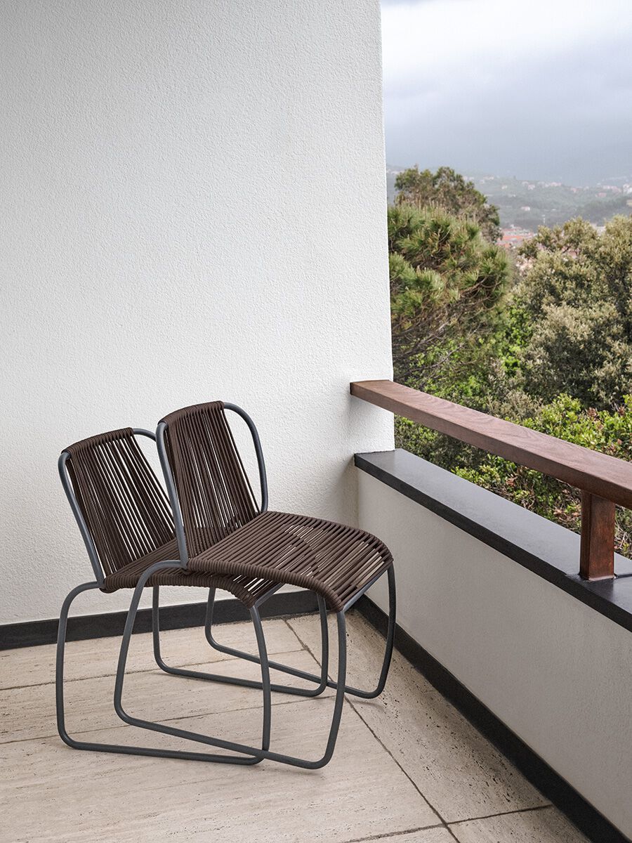 Штабелируемый садовый стул из морской веревки Potocco Tibes ARCH-00151316 - Вид №2