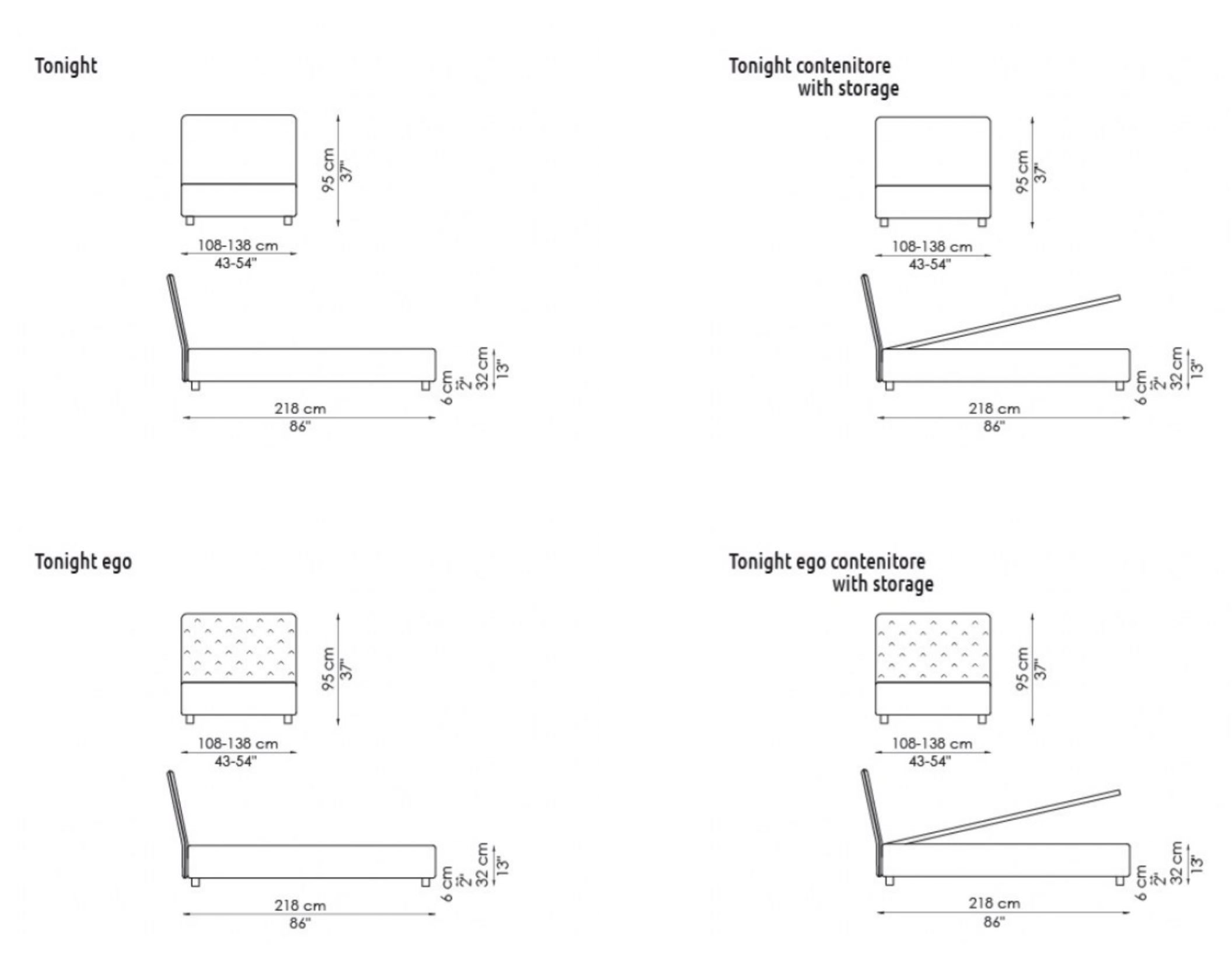 Кровать для хранения ткани с мягким изголовьем BONALDO TONIGHT ARCH-00147037 - Вид №14